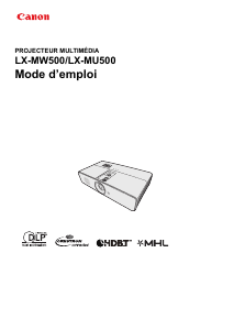Mode d’emploi Canon LX-MU500 Projecteur