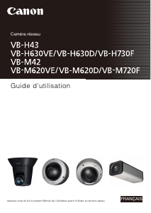 Mode d’emploi Canon VB-H630D Caméra de surveillance