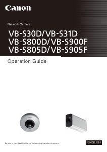 Handleiding Canon VB-S800D Beveiligingscamera