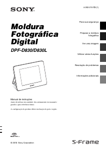 Manual Sony DPF-D830L Moldura digital
