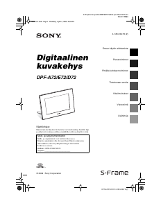 Käyttöohje Sony DPF-E72 Digitaalinen valokuvakehys