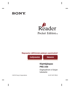 Käyttöohje Sony PRS-350 Sähkökirjan lukulaite