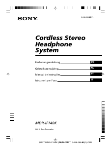 Bedienungsanleitung Sony MDR-IF140K Kopfhörer