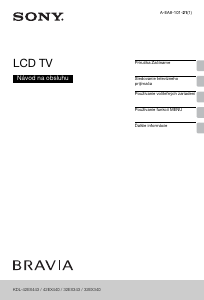 Návod Sony Bravia KDL-32EX343 LCD televízor