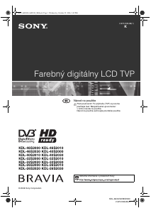 Návod Sony Bravia KDL-46S2000 LCD televízor