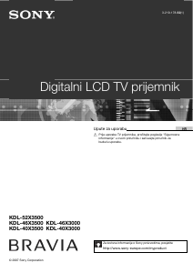 Priručnik Sony Bravia KDL-52X3500 LCD televizor