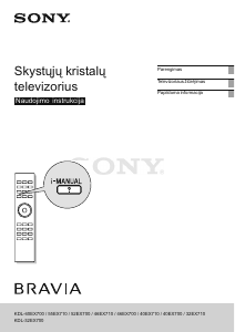 Vadovas Sony Bravia KDL-60EX700 Skystakristalis televizorius