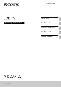 Manual Sony Bravia KLV-46EX430 LCD Television