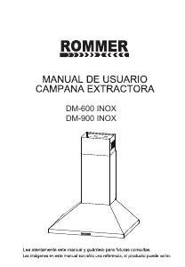 Manual de uso Rommer DM-900 INOX Campana extractora