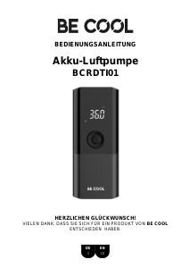 Bedienungsanleitung Be Cool BCRDTI01 Fahrradpumpe