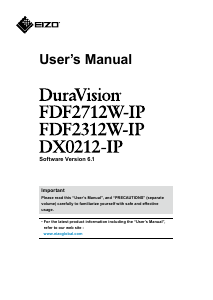 Manual Eizo DuraVision FDF2312W-IP LCD Monitor