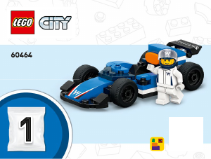 Handleiding Lego set 60464 City F1 Williams Racing en Haas F1 racewagens