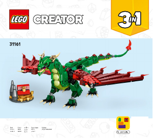 Manuale Lego set 31161 Creator Drago medievale