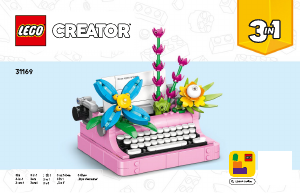Bedienungsanleitung Lego set 31169 Creator Schreibmaschine mit Blumen