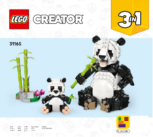 Käyttöohje Lego set 31165 Creator Villieläimet: Pandaperhe