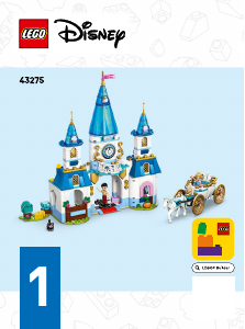 Bedienungsanleitung Lego set 43275 Disney Cinderellas Schloss und Pferdekutsche
