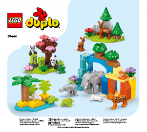 Manual Lego set 10446 Duplo Familii de animale sălbatice 3 în 1