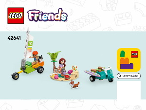 Rokasgrāmata Lego set 42641 Friends Sērfojoši suņi un motorollera piedzīvojums