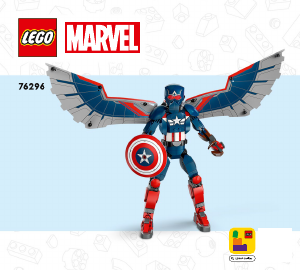 Bruksanvisning Lego set 76296 Super Heroes Byggfigur – Nya Captain America