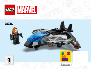 Bruksanvisning Lego set 76314 Super Heroes Captain America: Civil War actionstrid