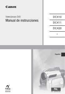 Manual de uso Canon DC410 Videocámara