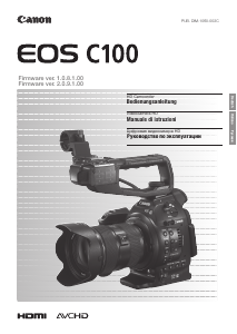 Руководство Canon EOS C100 Камкордер