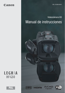 Manual de uso Canon LEGRIA HF G30 Videocámara