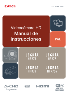 Manual de uso Canon LEGRIA HF R77E Videocámara