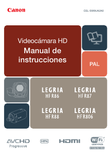 Manual de uso Canon LEGRIA HF R806 Videocámara