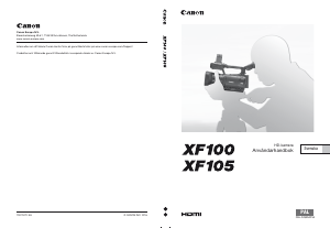 Bruksanvisning Canon XF105 Videokamera