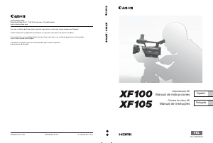 Manual Canon XF105 Câmara de vídeo