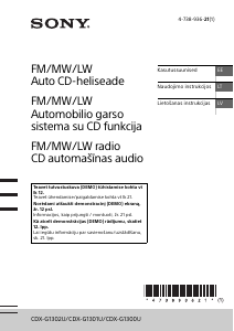Rokasgrāmata Sony CDX-G1300U Automašīnas radio iekārta