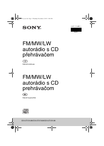 Návod Sony CDX-GT474UM Autorádio