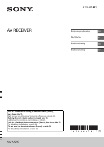 Käyttöohje Sony XAV-AX200 Autoradio