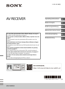 Mode d’emploi Sony XAV-AX4050 Autoradio