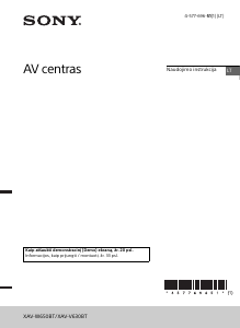 Vadovas Sony XAV-V630BT Automobilio radijo imtuvas