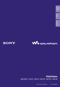 Käyttöohje Sony NW-E013F Walkman MP3-soitin