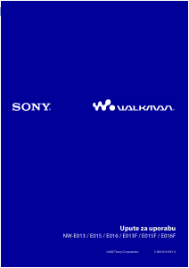 Priručnik Sony NW-E016F Walkman Mp3 reproduktor