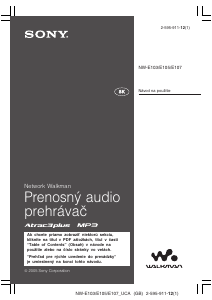 Návod Sony NW-E105 Walkman Mp3 prehrávač
