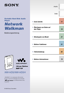 Bedienungsanleitung Sony NW-HD5H Walkman Mp3 player