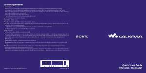 Manual Sony NWZ-A826 Walkman Mp3 Player