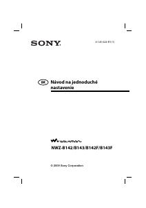 Návod Sony NWZ-B143F Walkman Mp3 prehrávač