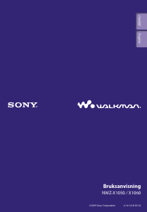 Bruksanvisning Sony NWZ-X1050 Walkman Mp3 spelare
