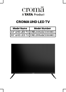 Manual Croma CREL043UGC333801 LED Television