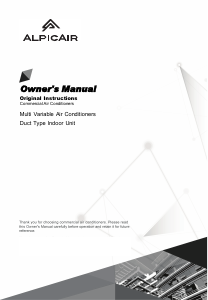 Manual AlpicAir ATMI-36VRDC1E Air Conditioner