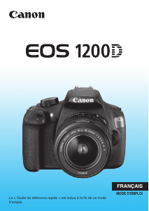 Mode d’emploi Canon EOS 1200D Appareil photo numérique