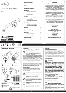 Bedienungsanleitung LightZone 931-3 Taschenlampe