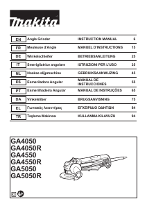 Kullanım kılavuzu Makita GA4550R Avuç taşlama makinesi