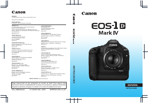 Manual de uso Canon EOS 1D Mark IV Cámara digital