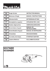 Kullanım kılavuzu Makita 9558NBR Avuç taşlama makinesi